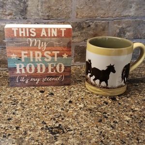Big Sky Carvers Horses Mug & Rodeo Block